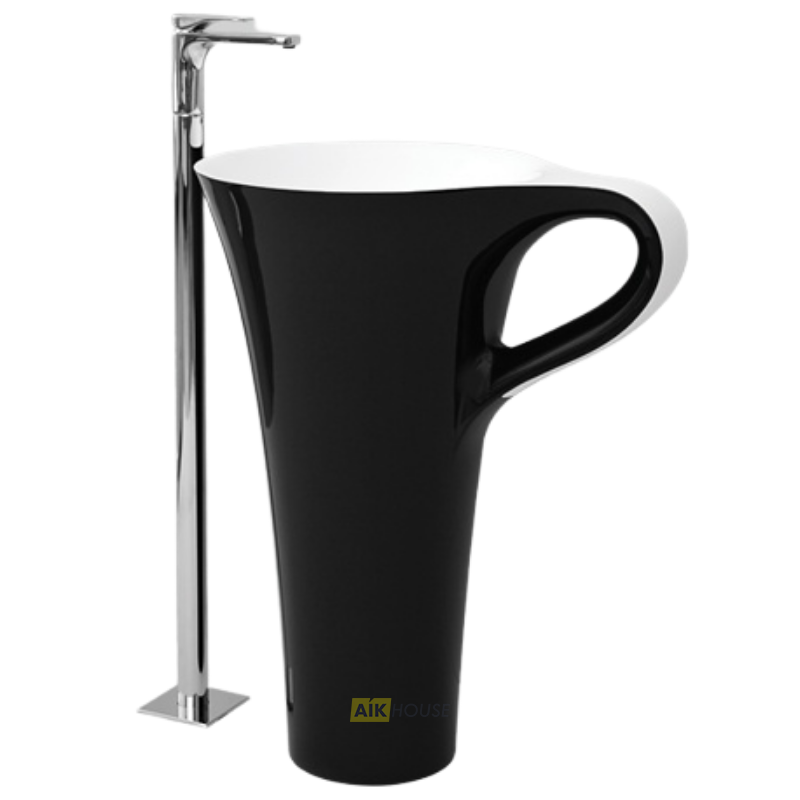 Раковина ArtCeram Cup OSL004 черная с белым