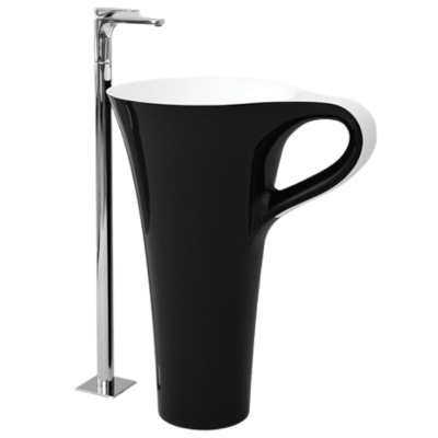 Раковина ArtCeram Cup OSL004 черная с белым