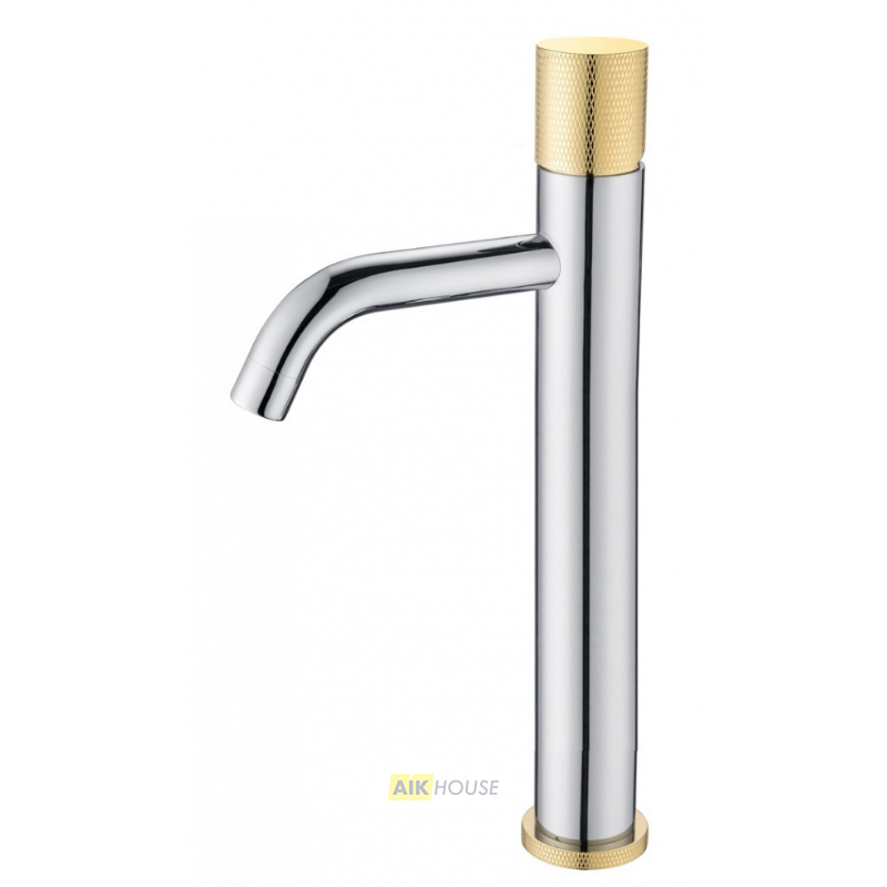 Смеситель Boheme Stick 122-CRG.2 для раковины, chrome touch gold