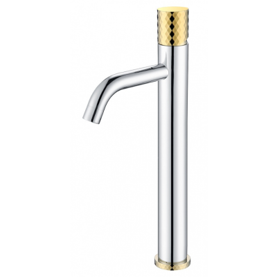 Смеситель Boheme Stick 122-CRG для раковины, chrome diamond gold