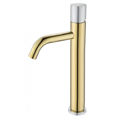 Смеситель Boheme Stick 122-GCR.2 для раковины, gold touch chrome