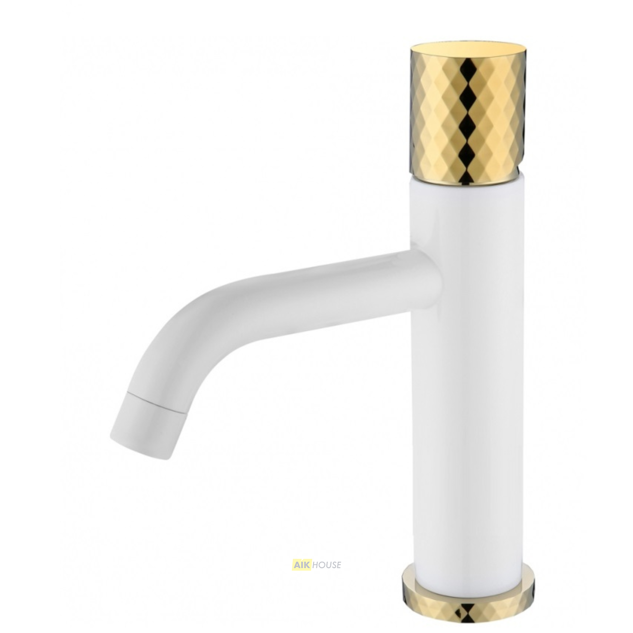 Смеситель Boheme Stick 121-WG для раковины, white diamond gold