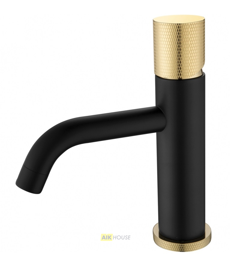 Смеситель Boheme Stick 121-BG.2 для раковины, black touch gold