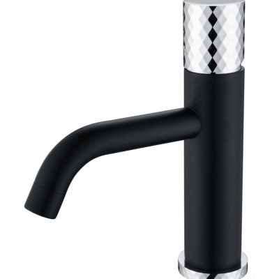 Смеситель Boheme Stick 121-BCR для раковины, black diamond chrome