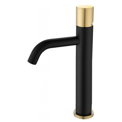Смеситель Boheme Stick 122-BG.2 для раковины, black touch gold