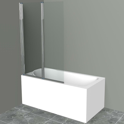 Шторка на ванну BelBagno Uno V-2-90/150-C-Cr стекло прозрачное