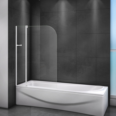 Шторка на ванну Cezares Relax V-11-100/140-C-Bi стекло прозрачное