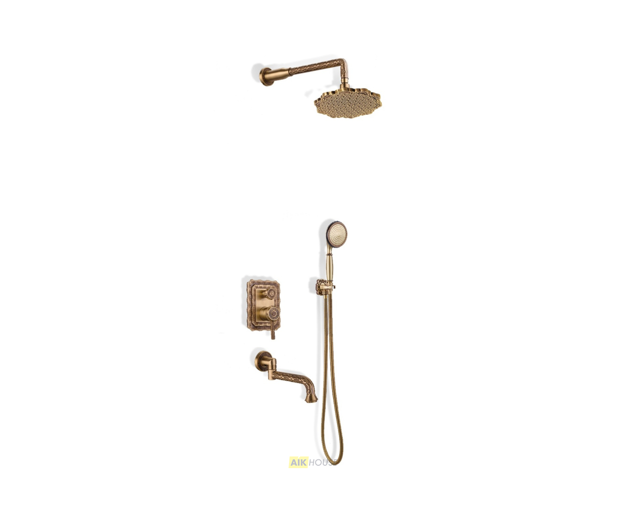 Душевая стойка Bronze De Luxe Royal Windsor 10137R  встраиваемый с излив