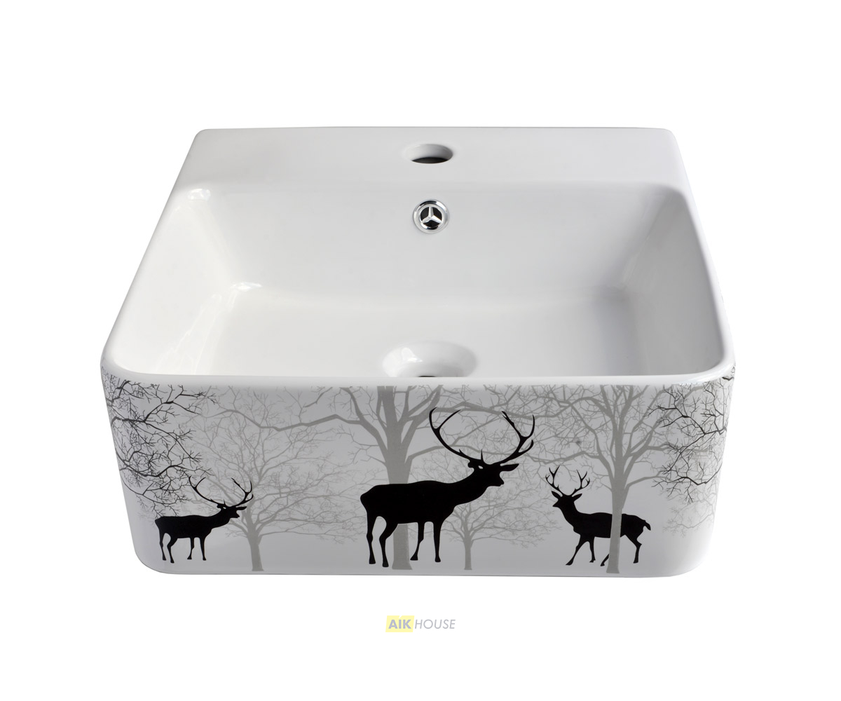 Накладная раковина Bronze de luxe Black Deer