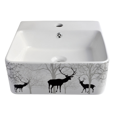 Накладная раковина Bronze de luxe Black Deer