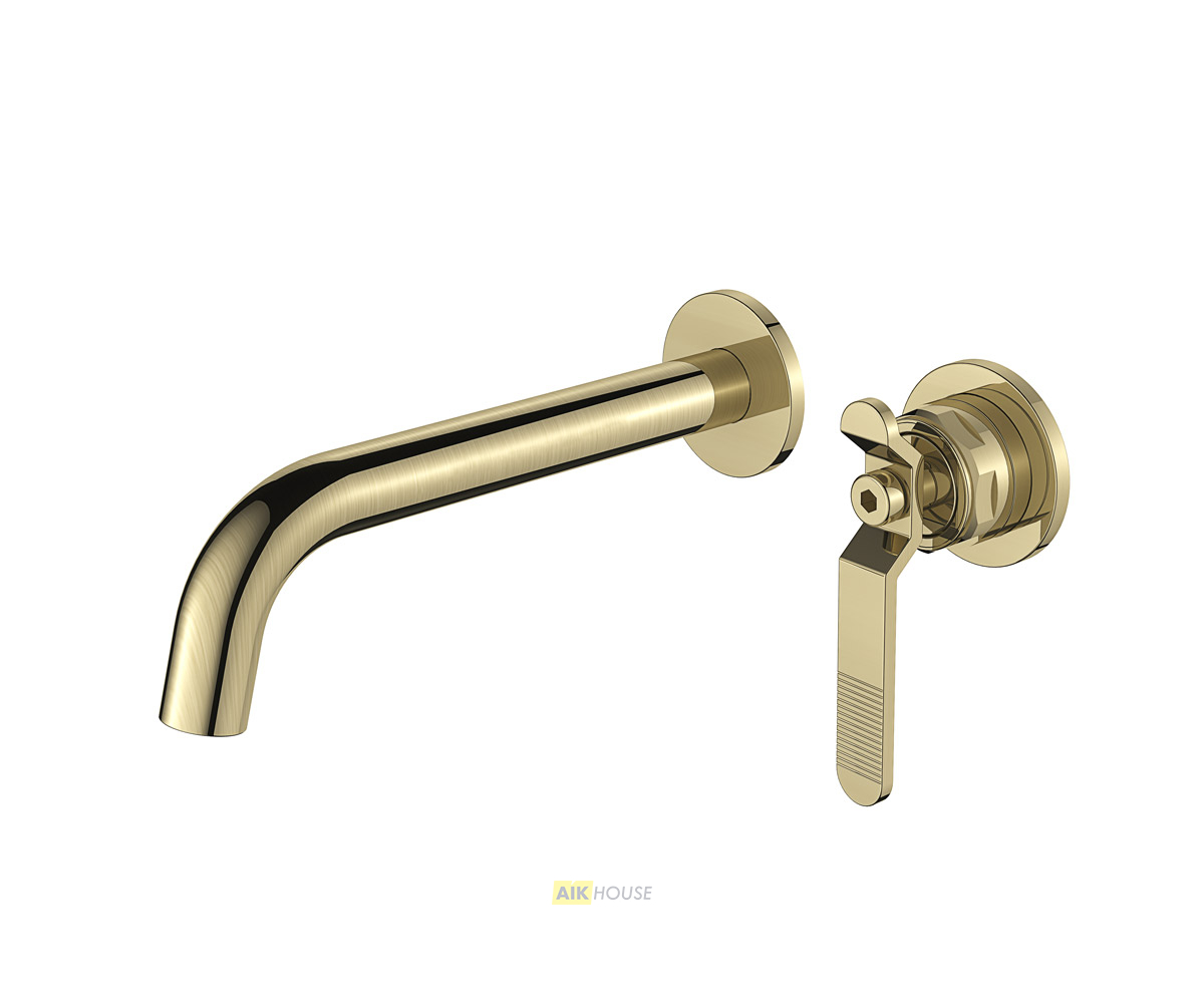 Смеситель для раковины настенный матовое золото Bronze de Luxe 1760'S LOFT 5530CG