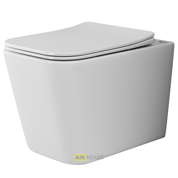 Унитаз подвесной Ceramica Nova Cubic CN1806 с микролифтом, безободковый