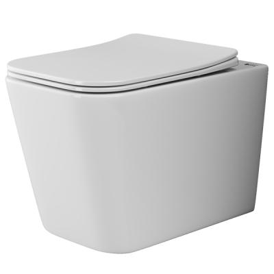 Унитаз подвесной Ceramica Nova Cubic CN1806 с микролифтом, безободковый