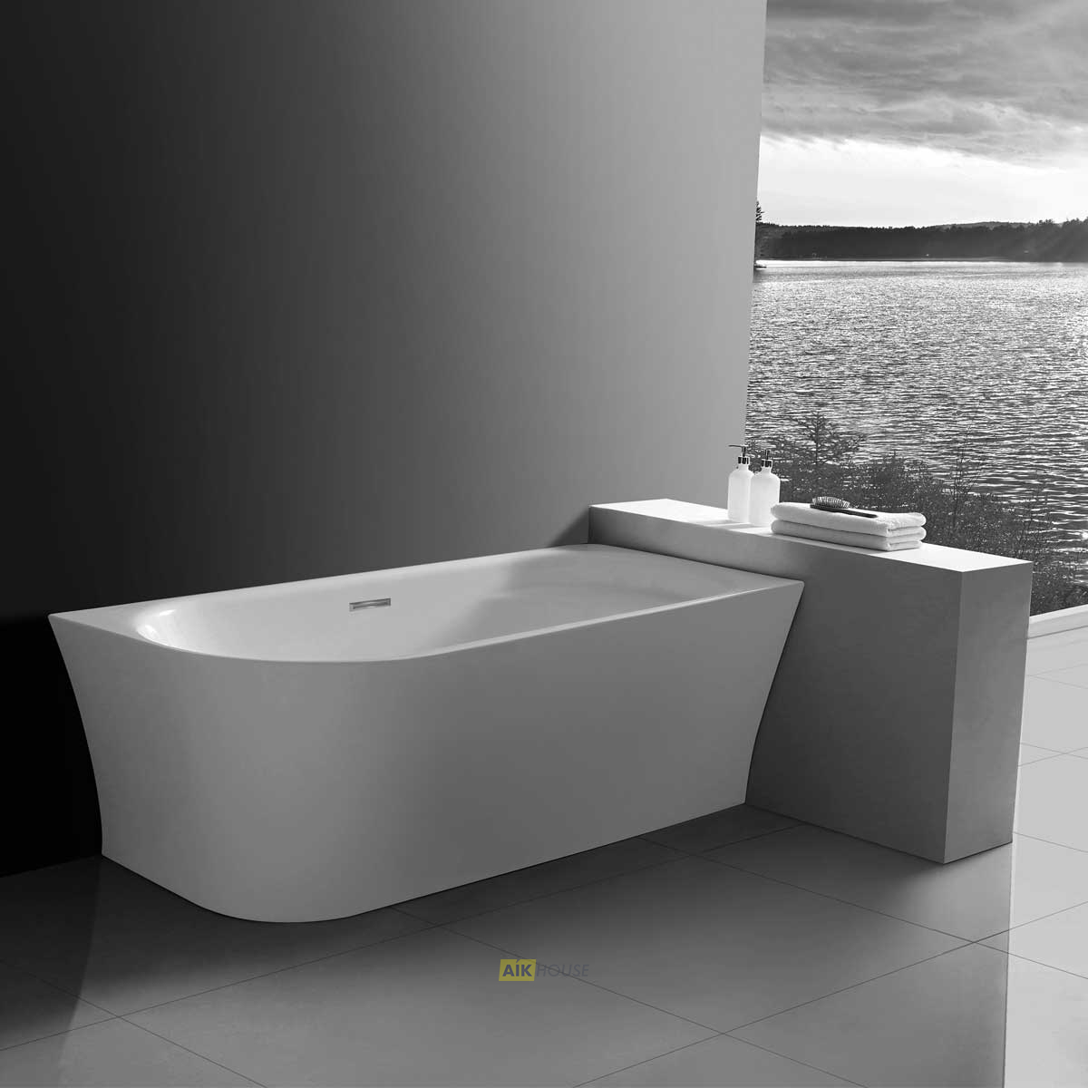 Ванна акриловая Vincea VBT-301-1700R, 1700*780*600, цвет белый, правая, слив-перелив в комплекте, хром