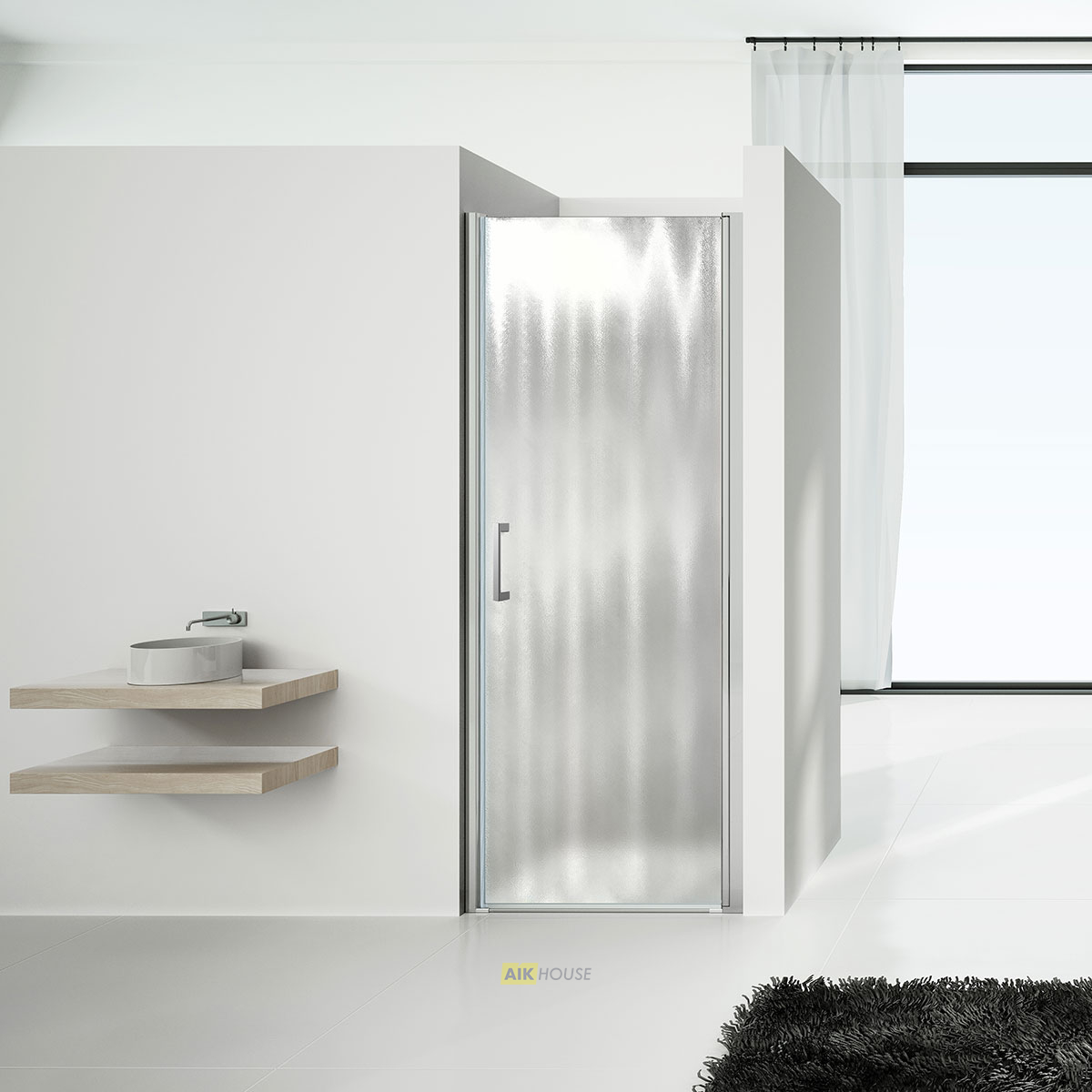 Душевая дверь Orta VPP-1O700CH-R, 700, хром, стекло шиншилла, правая