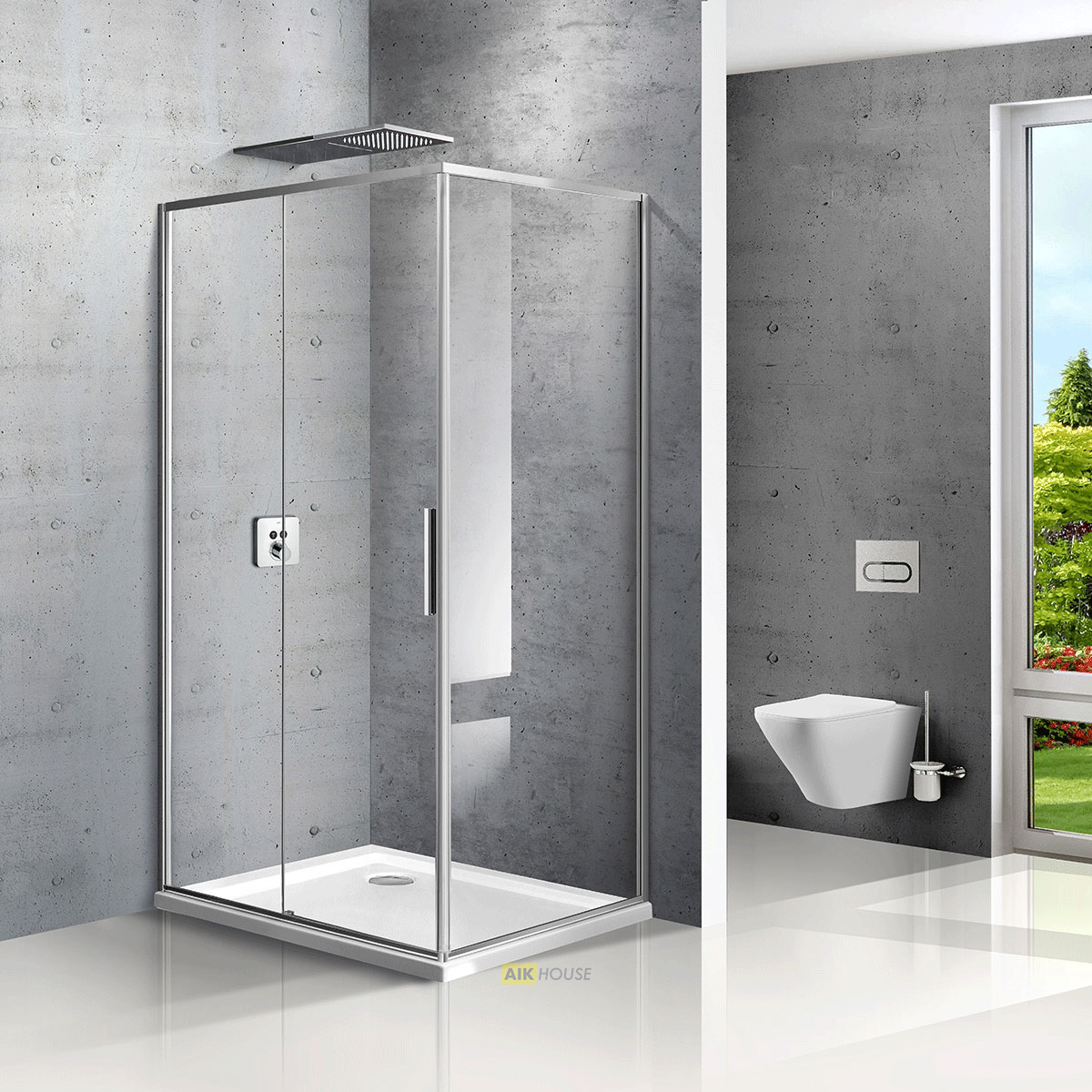 Душевой уголок Slim VSR-2SL8010CL-L, 1000*800, хром, стекло прозрачное, левый