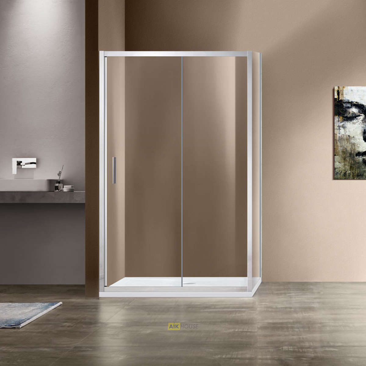 Душевой уголок Garda VSR-1G8011CL, 1100*800, хром, стекло прозрачное