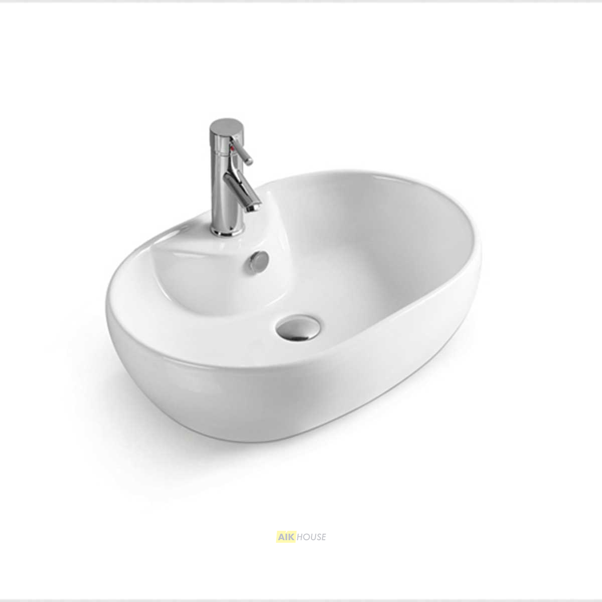 Раковина керамическая Vincea VBS-116, 590*410*170, накладная, цвет белый
