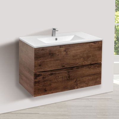 База под керамическую раковину Mia 800 подвесная, 2 выкатных ящика soft close, R.Wood