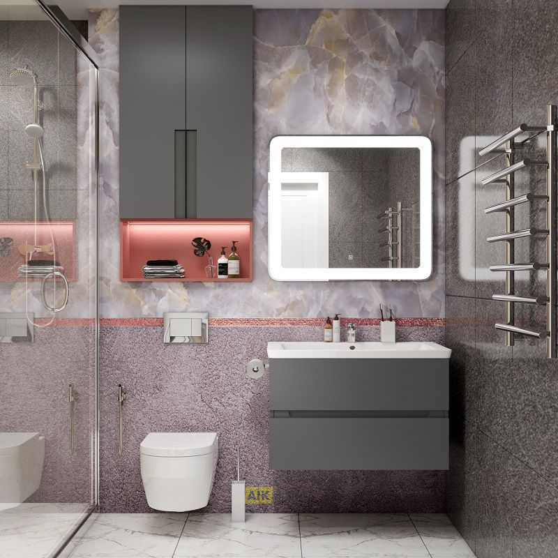 База под раковину подвесная с двумя ящиками, AM--900-2C-SO-ZB815