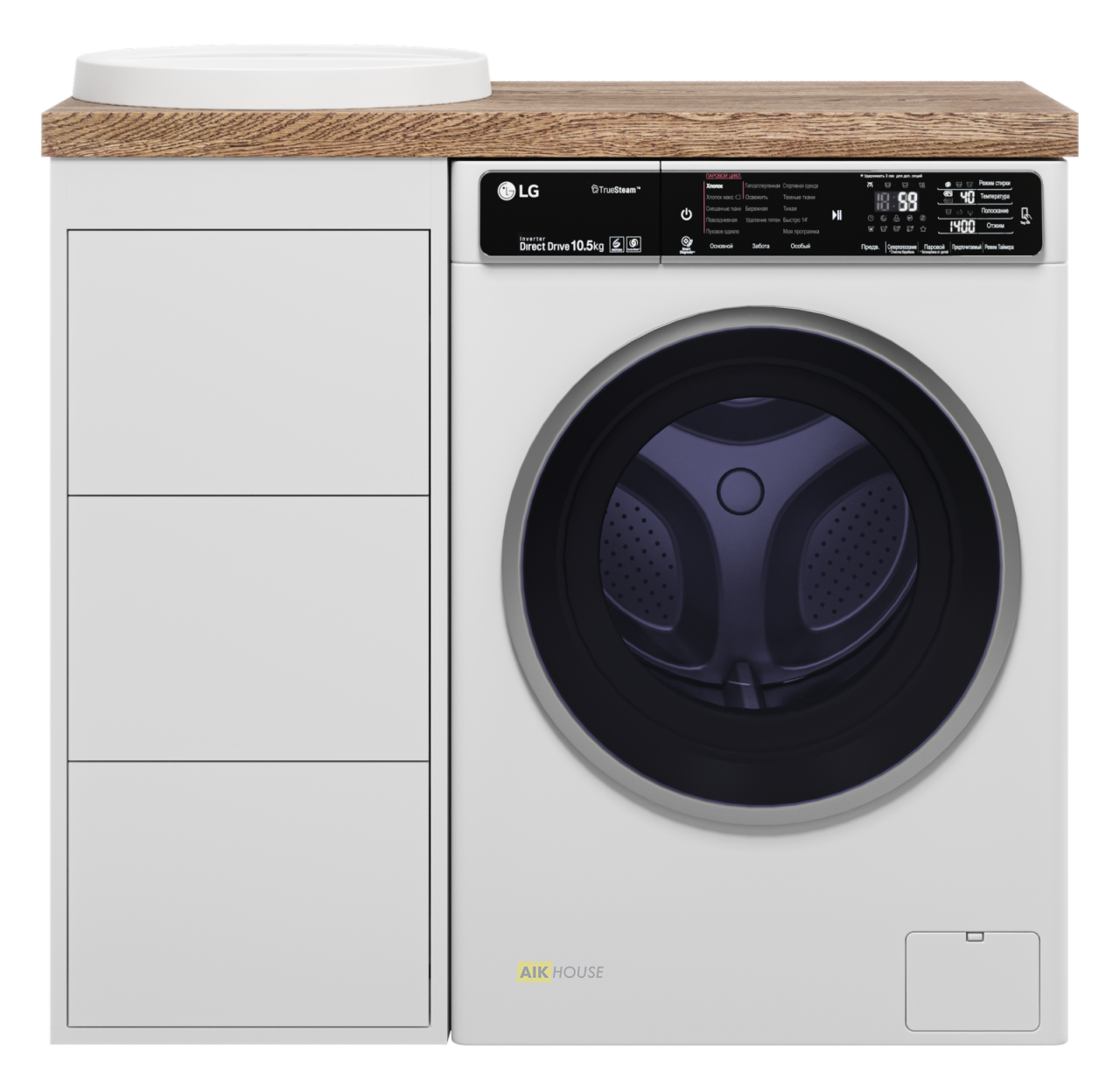 Тумба под раковину Brevita Grafit 40 белая GRA-01040-023Я