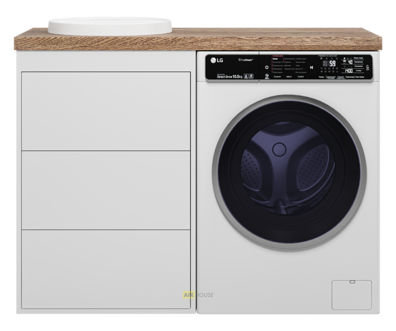 Тумба под раковину Brevita Grafit 60 белая GRA-01060-023Я