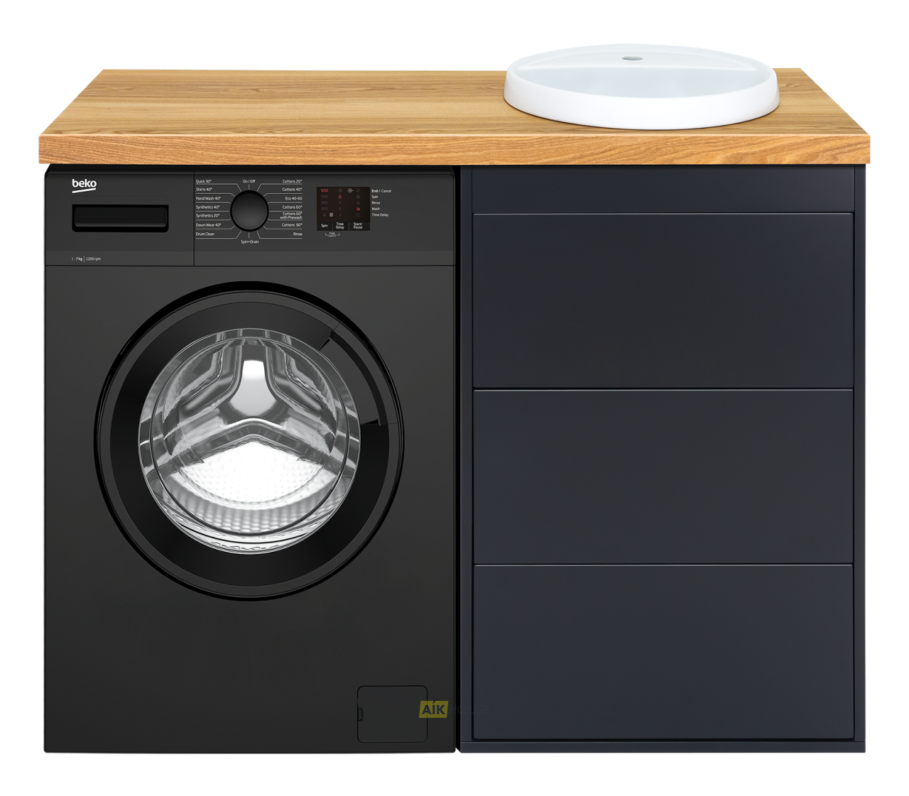 Тумба под раковину Brevita Grafit 60 GRA01060013Я