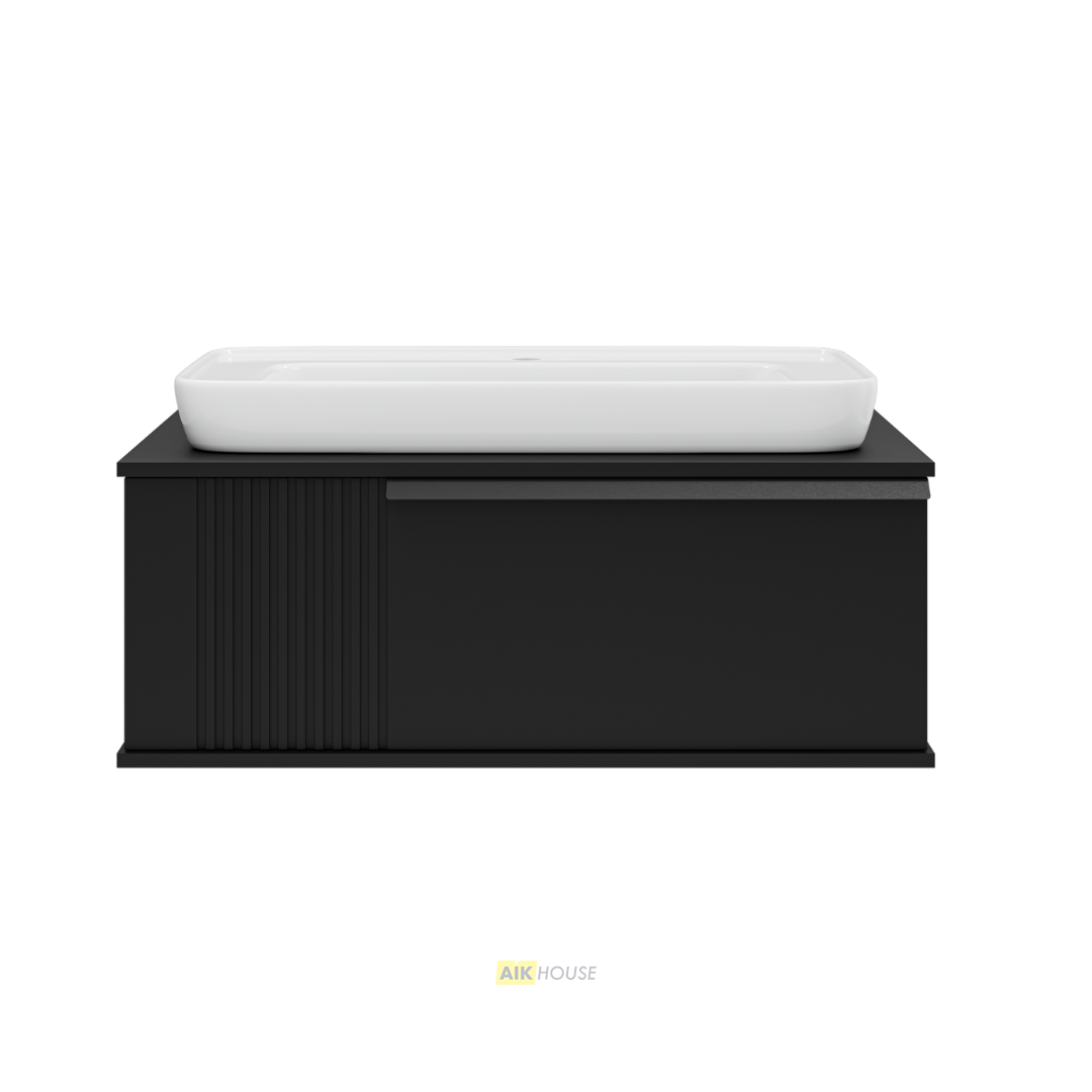 Тумба под раковину Brevita Savoy 90 черный SAV-09090-0301Я