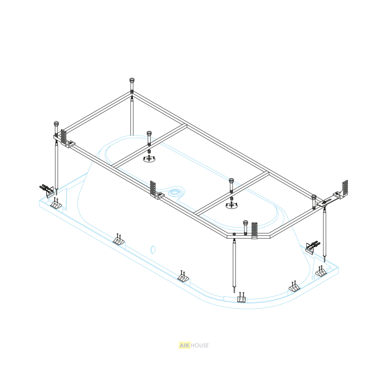 Металлический каркас METAURO CORNER-MF