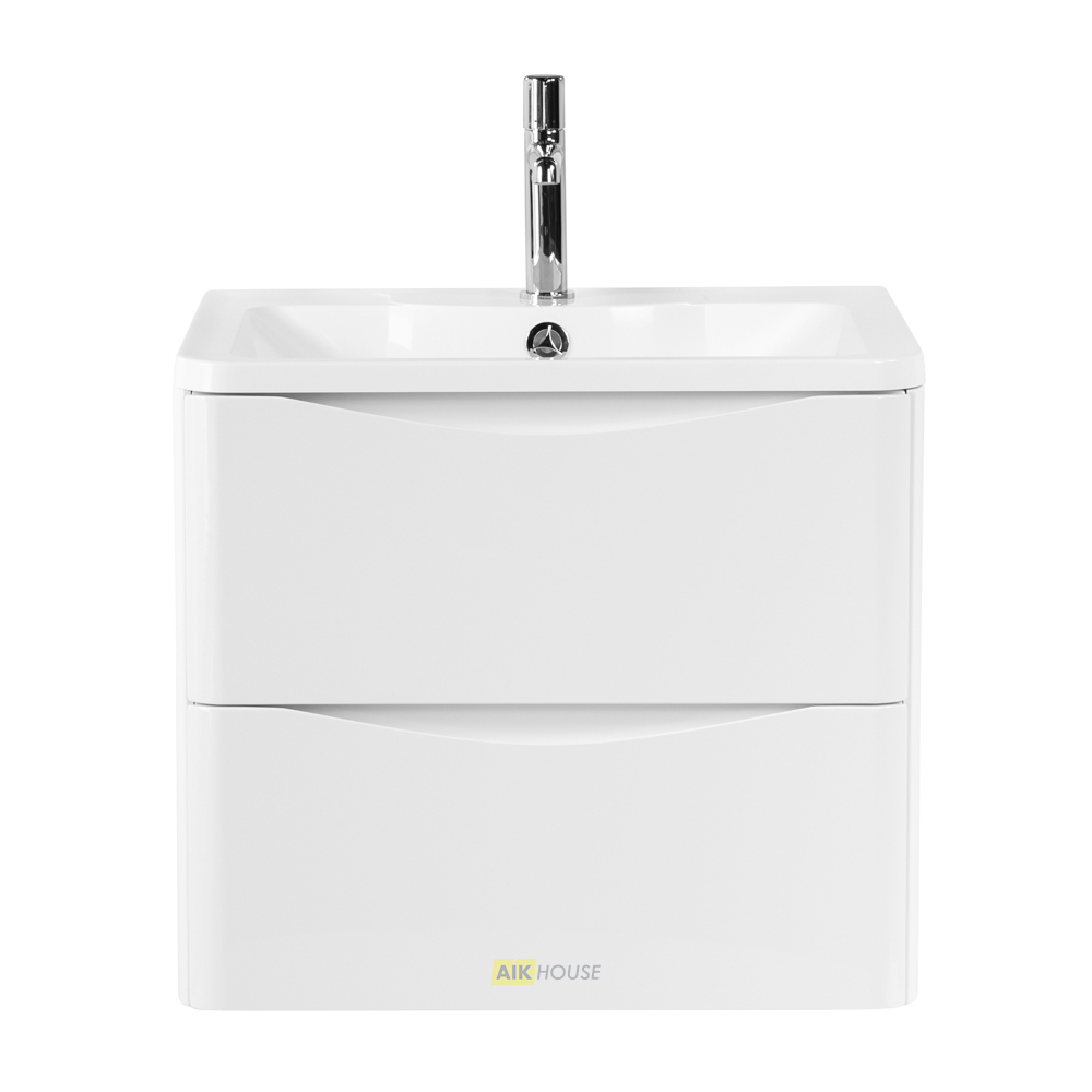 Тумба с раковиной подвесная BelBagno ACQUA 70 Bianco Lucido, раковина белая