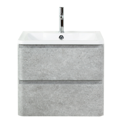 Тумба с раковиной подвесная BelBagno ALBANO 60 Cemento Verona Grigio, раковина белая