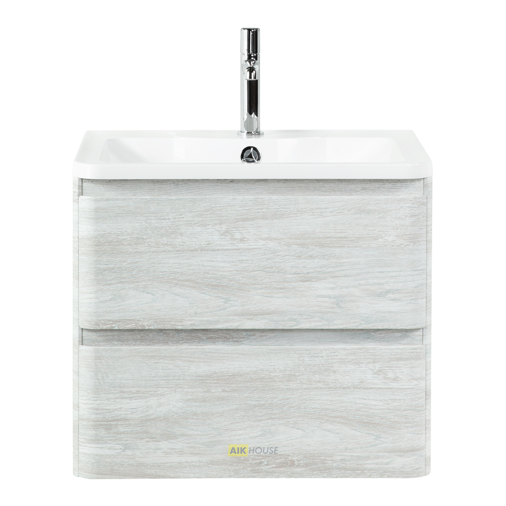 Тумба с раковиной подвесная BelBagno ALBANO 70 Rovere Vintage Bianco, раковина белая
