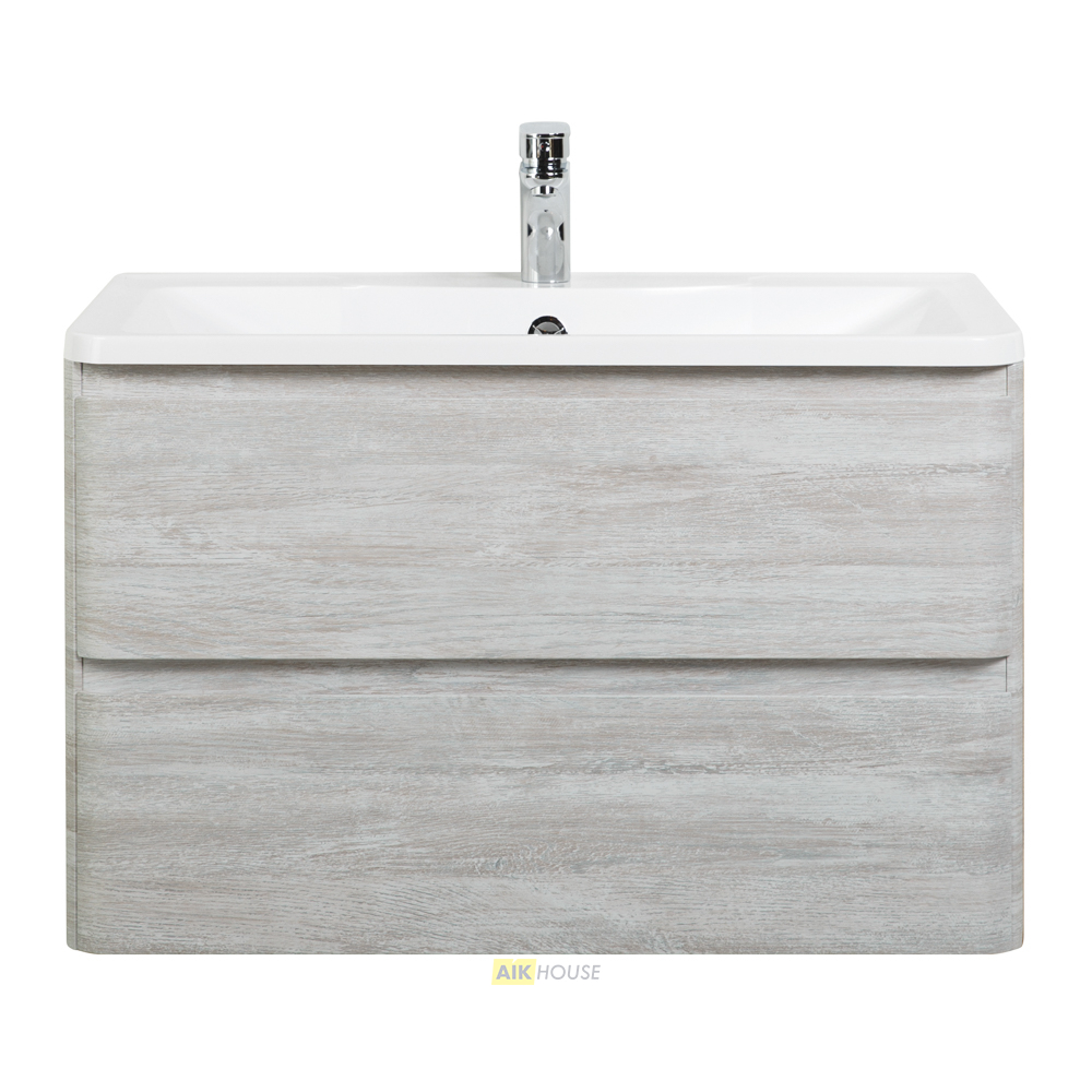 Тумба с раковиной подвесная BelBagno ALBANO 90 Rovere Vintage Bianco, раковина белая