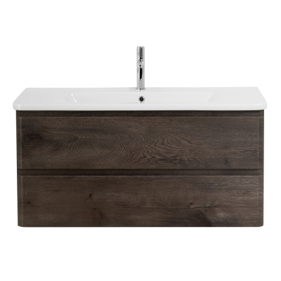 Тумба с раковиной подвесная  BelBagno ALBANO-CER 105 Rovere Nature Grigio, раковина белая
