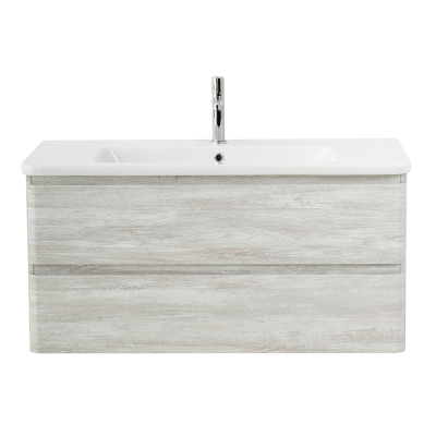 Тумба с раковиной подвесная  BelBagno ALBANO-CER 105 Rovere Vintage Bianco, раковина белая