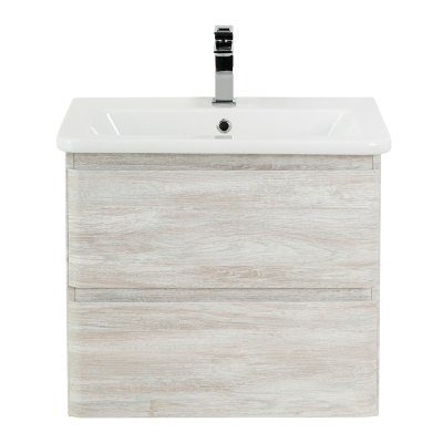 Тумба с раковиной подвесная  BelBagno ALBANO-CER 60 Rovere Vintage Bianco, раковина белая