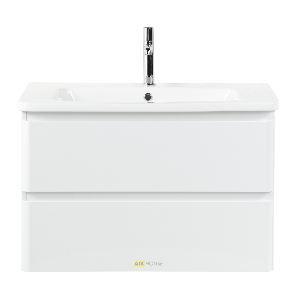 Тумба с раковиной подвесная  BelBagno ALBANO-CER 80 Bianco Lucido, раковина белая