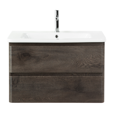 Тумба с раковиной подвесная  BelBagno ALBANO-CER 80 Rovere Nature Grigio, раковина белая