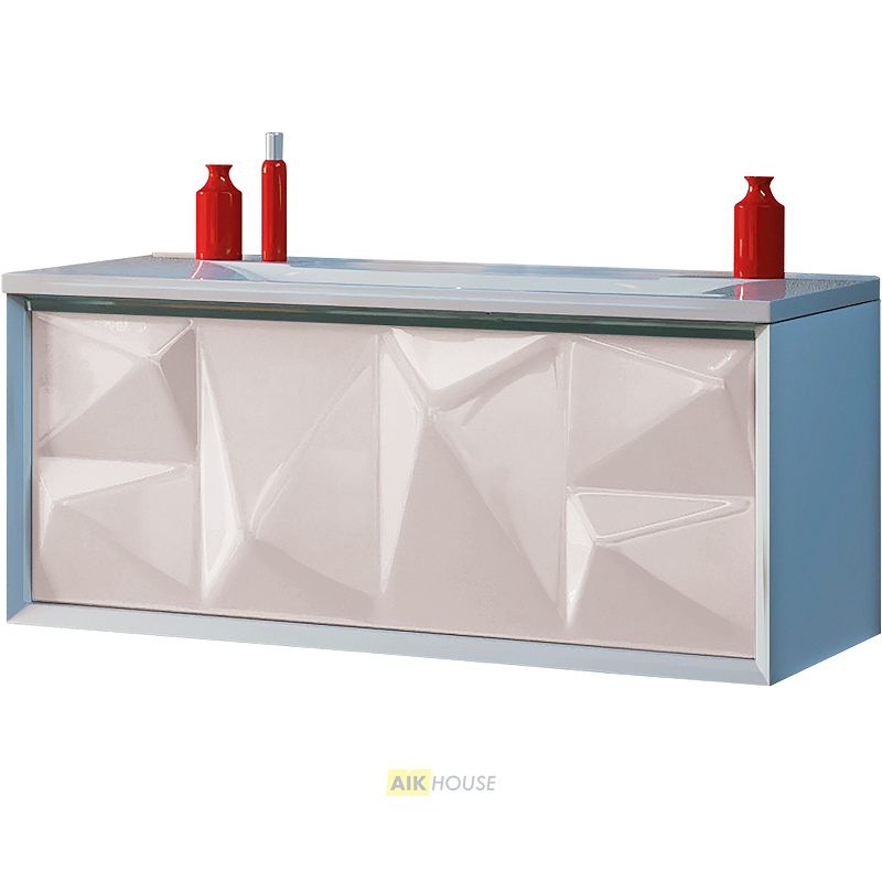 Тумба с раковиной Marka One Romb 90П white