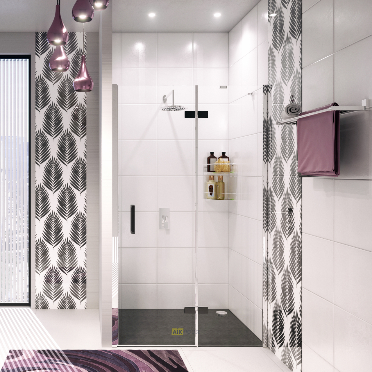  WasserKRAFT Душевая дверь Aller 10H05RBLACK