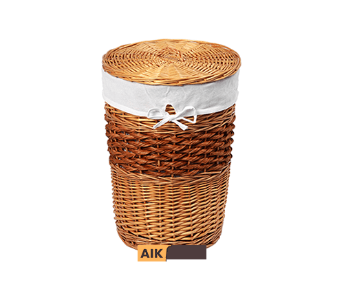 WasserKRAFT Main WB-410-M Плетеная корзина для белья с крышкой