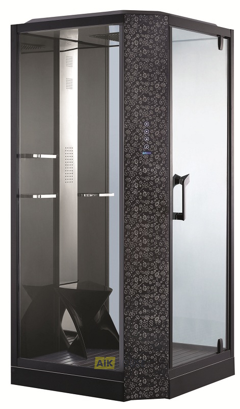 Душевая кабина Orans SR-89101LS Black (1000x1000x2200)
