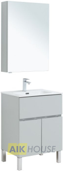 Мебель для ванной Aquanet Алвита New 60 1 ящик, 2 дверцы, серый