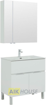 Мебель для ванной Aquanet Алвита New 80 1 ящик, 2 дверцы, белый матовый