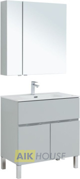 Мебель для ванной Aquanet Алвита New 80 1 ящик, 2 дверцы, серый