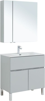 Мебель для ванной Aquanet Алвита New 80 1 ящик, 2 дверцы, серый
