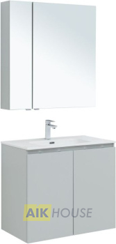 Мебель для ванной Aquanet Алвита New 80 2 дверцы, серый