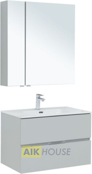 Мебель для ванной Aquanet Алвита New 80 2 ящика, серый