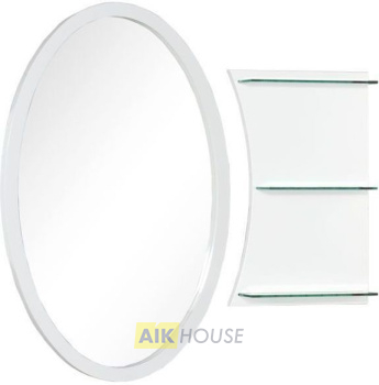 Зеркало Aquanet Опера L/R 70 белый с полкой