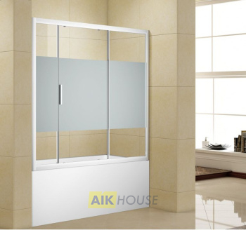 Шторка для ванны Aquanet Practic AE10-B-160H150U-CP, прозрачное стекло